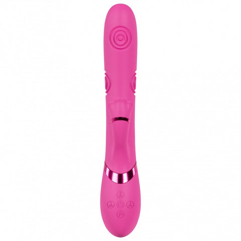 Vive Fiore Rechargeable Air Wave VIbrating and Tapping Rabbit Pink
