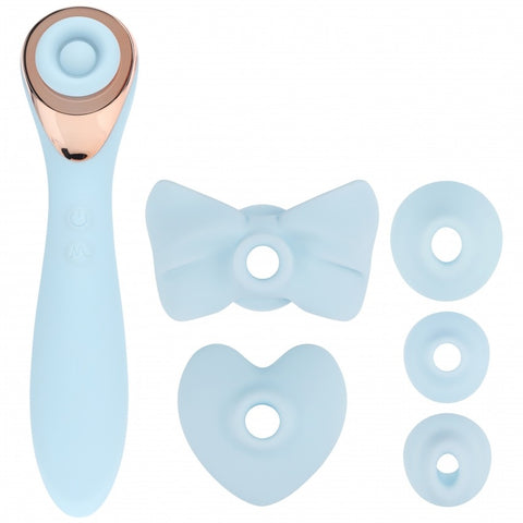 Loveline Darling Clitoral Air Pulse Interchangeable Head Vibe Blue