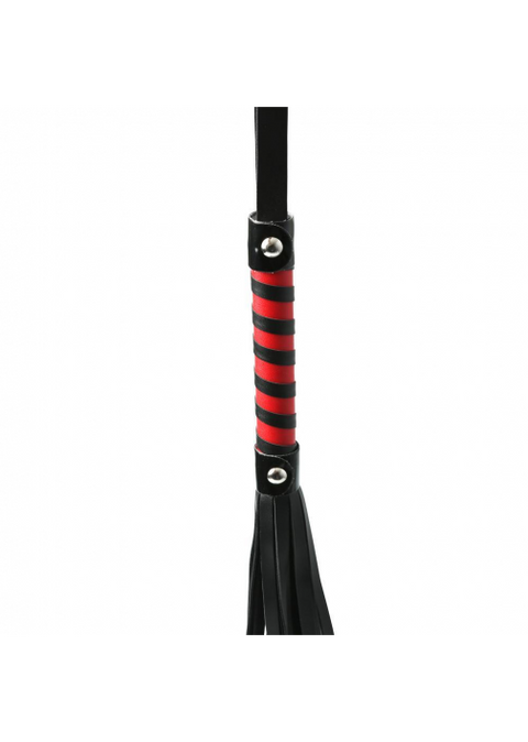 S&M Red and Black Stripe Flogger