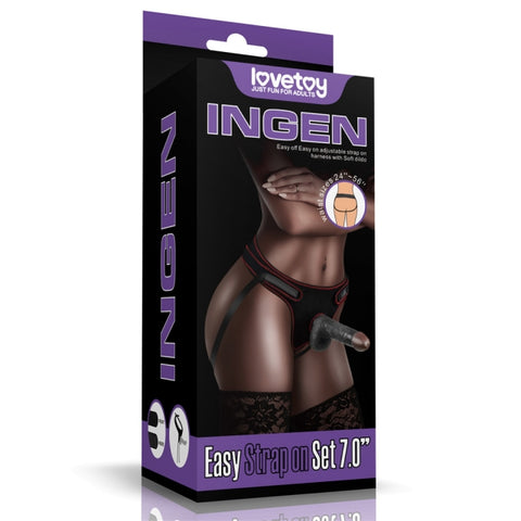 Lovetoy Ingen Easy Strapon Set 7'' Black