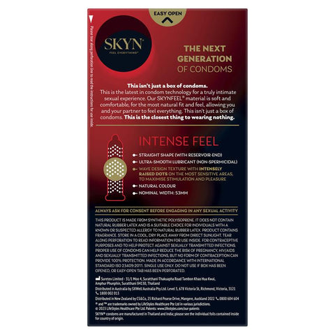 Skyn Intense Feel Non Latex Condoms 10 Pack