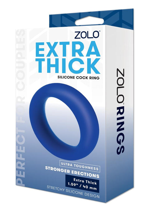 Zolo Extra Thick Cock Ring Blue
