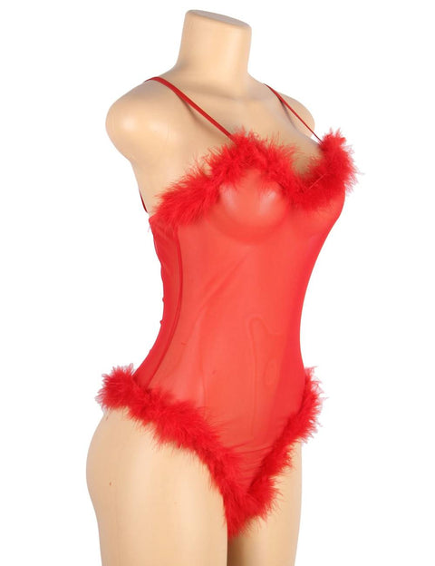Oh Yeah Temptation bodysuit Red M/L - R81094-2