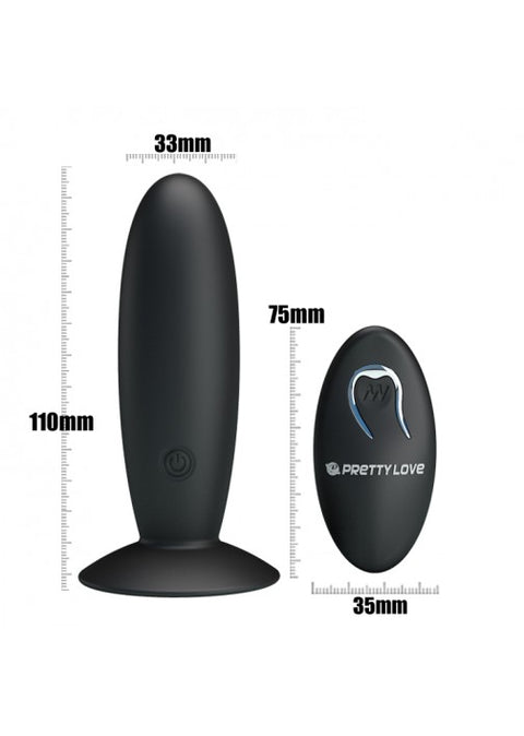 Pretty Love Butt Plug Massager w Remote Control - 045W