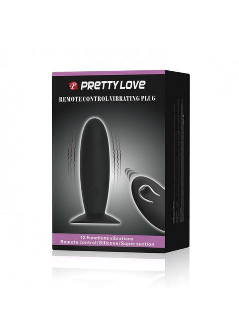 Pretty Love Butt Plug Massager w Remote Control - 045W