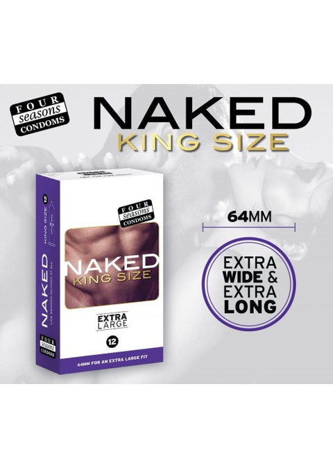 Four Seasons Condoms Naked King Size 12 Pack
