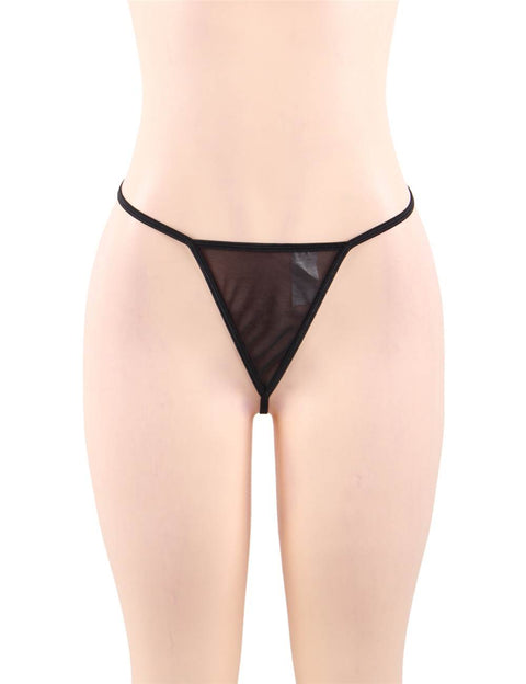 Oh Yeah Eyelash Babydoll Blk R81045P 3XL