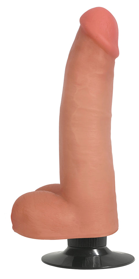 Jock 8" Vibrating Dong with Balls - Vanilla