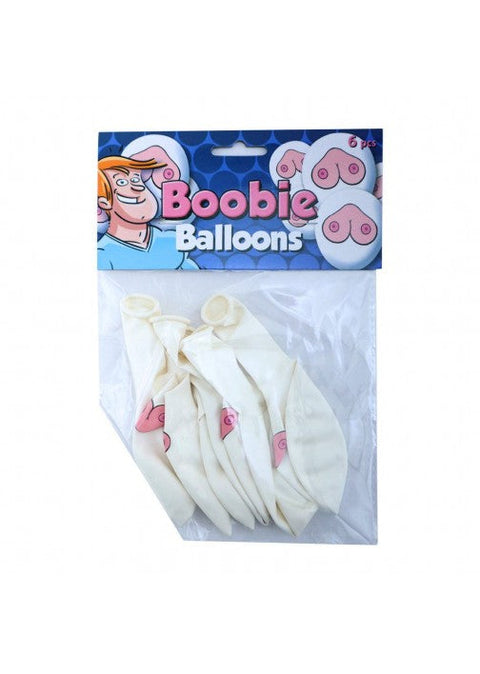 Boobie Balloons 6pc White