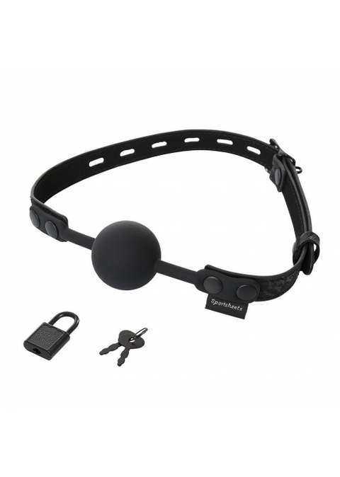 Sportsheets Locking Lace Silicone Ball Gag