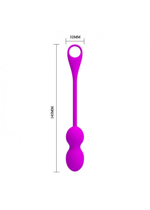 Pretty Love Elvira App Vibrating Kegel Balls - 212HP Purple