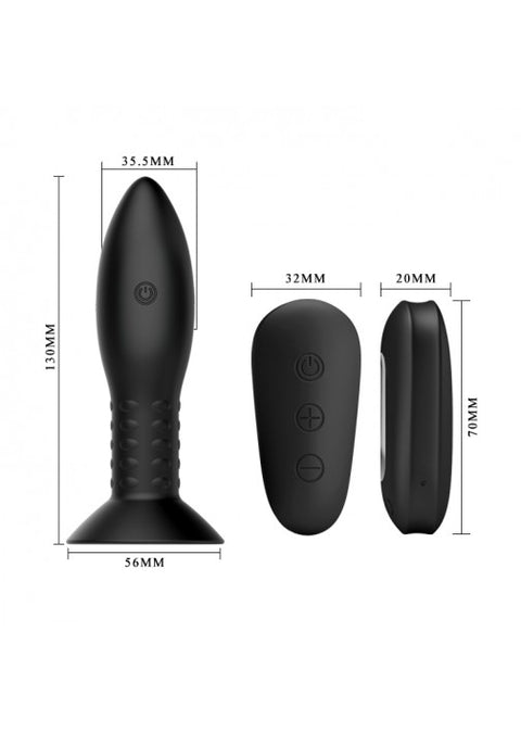 Pretty Love Mr Play Rotation Beads Anal Plug - 79W-MR Black