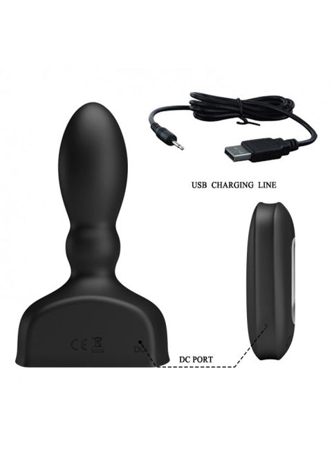 Pretty Love Mr Play Inflatable Anal Plug - 66W-MR Black