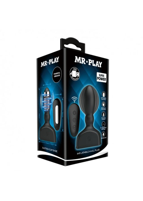 Pretty Love Mr Play Inflatable Anal Plug - 66W-MR Black