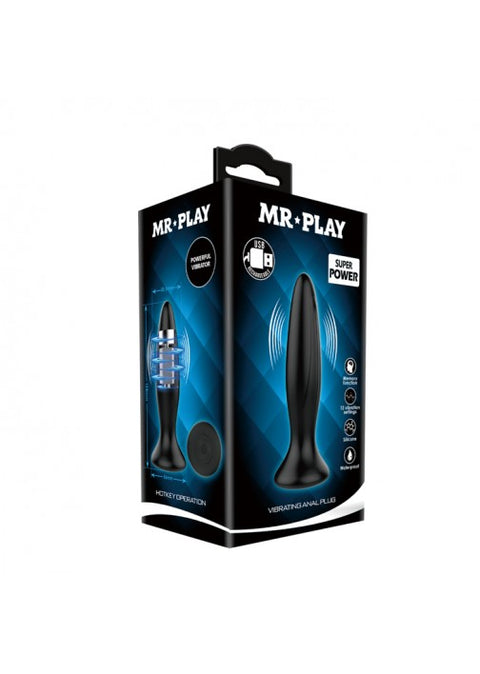 Pretty Love Mr Play Vibrating Anal Plug - 82-MR Black