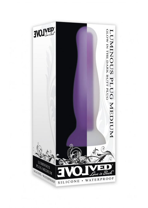 Luminous Plug Medium Purple - Glow in the Dark