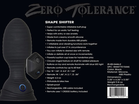 ZT Shape Shifter Butt Plug