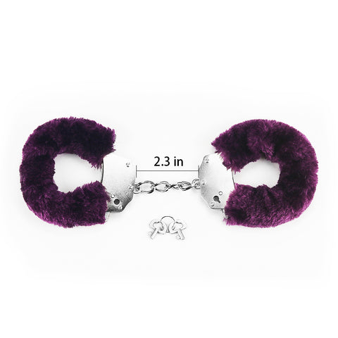 Love Toy Fluffy Hand Cuffs Purple LV1501