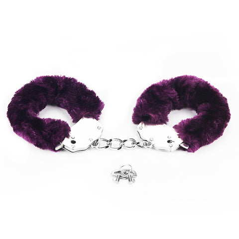 Love Toy Fluffy Hand Cuffs Purple LV1501