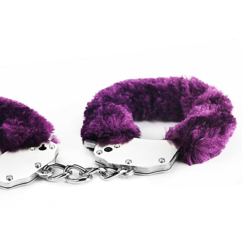 Love Toy Fluffy Hand Cuffs Purple LV1501