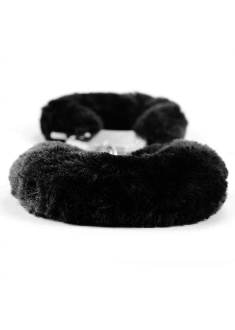 Lovetoy Fetish Pleasure Fluffy Hand Cuffs - Black