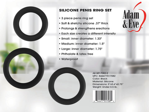 Adam & Eve Silicone Penis Ring Set