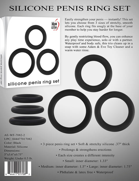 Adam & Eve Silicone Penis Ring Set