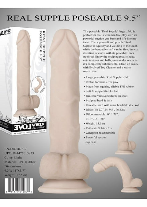 Evolved Real Supple Poseable 9.5" Dong