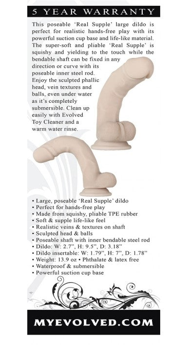 Evolved Real Supple Poseable 9.5" Dong