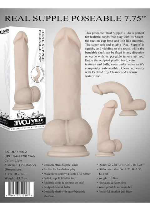 Evolved Real Supple Posable 7.75" Dong