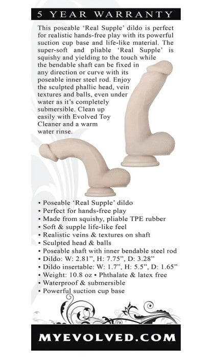 Evolved Real Supple Posable 7.75" Dong