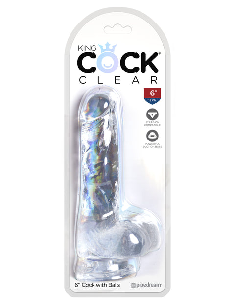 King Cock Clear 6" with Balls