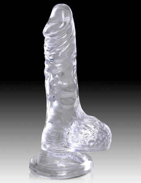 King Cock Clear 4" with Balls