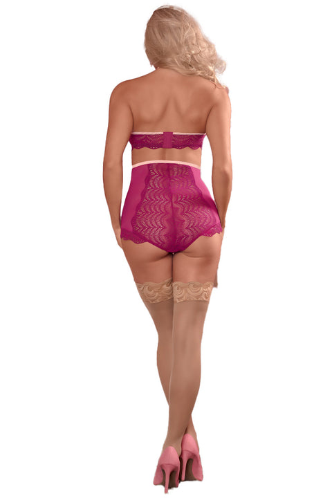 Exposed Bliss Bralette and Panty Set Cranberry S/M M135
