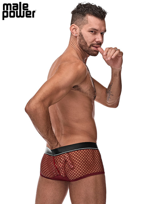 Male Power Cock Pit Mini Cock Ring Short Burgundy M 120260