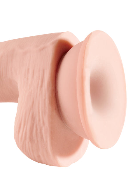 Pipedream King Cock Plus 5" Triple Density with Balls Flesh