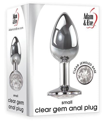 Adam & Eve Clear Gem Anal Plug Small