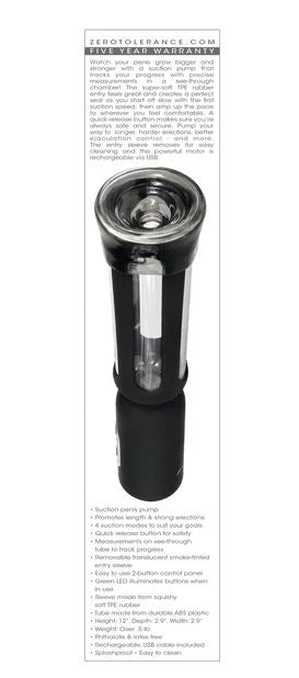 Zero Tolerance Pump It Up Rechargeable Suction Penis Pump