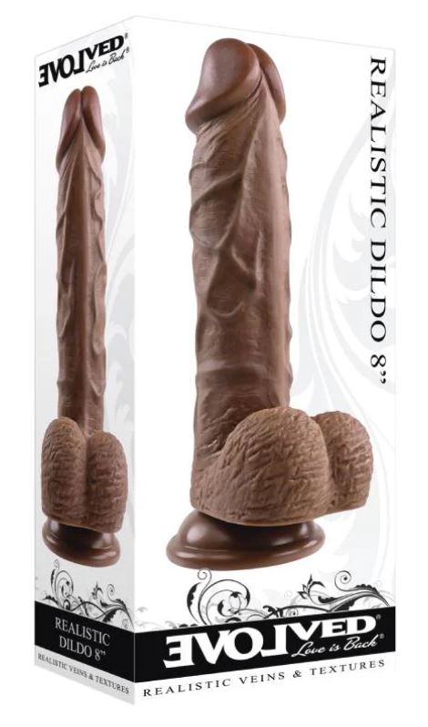 Evolved Realistic Dildo 8" Dark