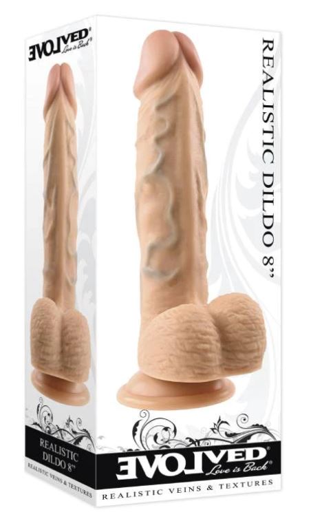 Evolved Realistic Dildo 8" Light