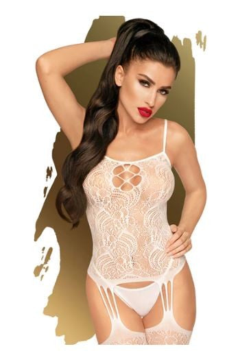 Penthouse Eye of the Storm Bodystocking 5157 White - XL