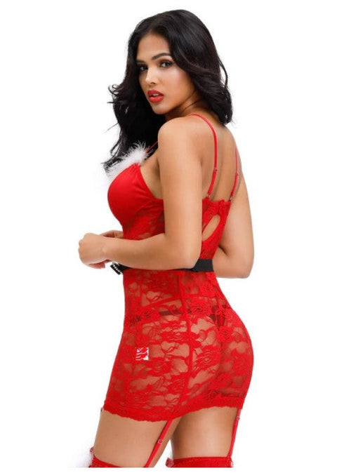 Oh Yeah Sexy Christmas Chemise & G string XL - S90782