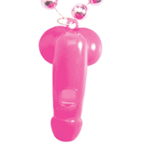 Pink Pecker Party Whistle Necklace