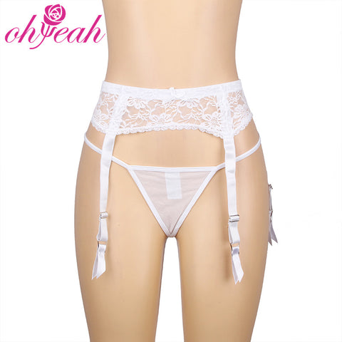 Oh Yeah Garter Panty P5201-2 - White - XL