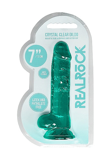 Realrock Dildo with Balls 7" Green