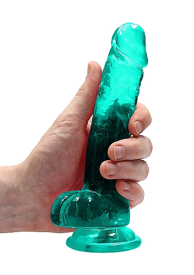Realrock Dildo with Balls 7" Green