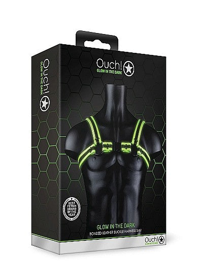 Ouch Glow in Dark Buckle Harness S/M