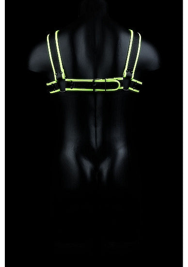 Ouch Glow in Dark C/Bulldog Harness L/XL