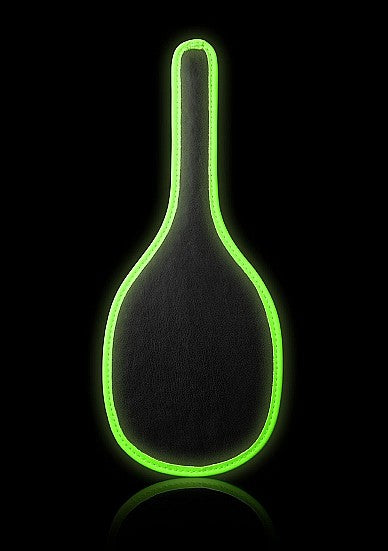 Ouch Glow In The Dark - Bonded Leather Round Paddle