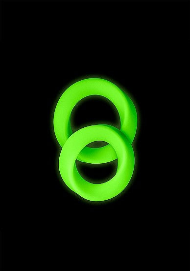 Ouch Glow In The Dark - 2pc Silicone Cock Ring Set